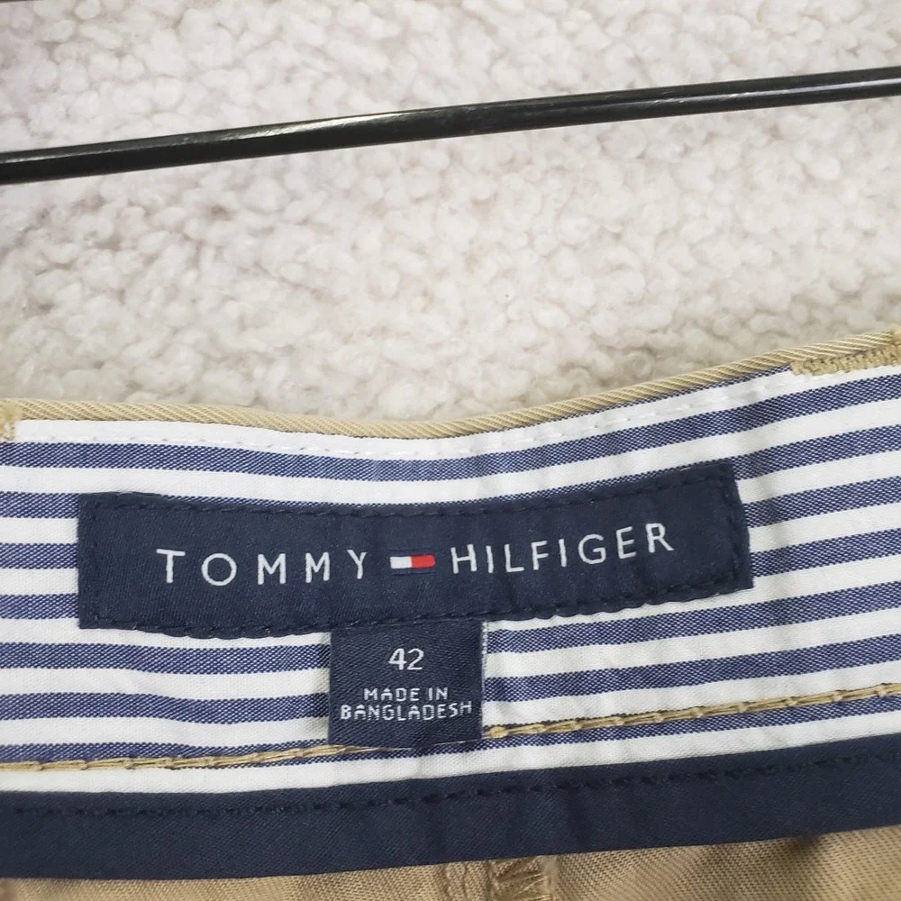 Tommy Hilfiger Mallet Chino Shorts Mens 42 Tan Classic Fit Preppy Khaki